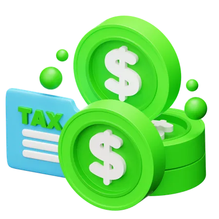 Money Tax  3D Icon