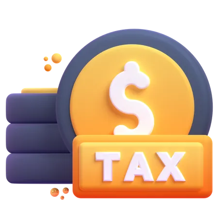 Money Tax  3D Icon