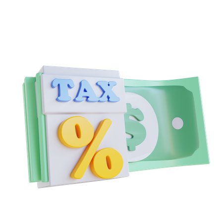 Money Tax 3D Icon