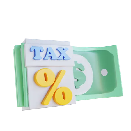3 D Illustration Income Tax Percentage 3D Icon