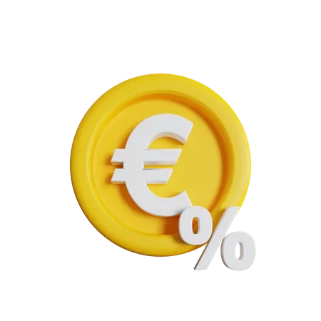 Euro Money Tax Sign 3D Icon