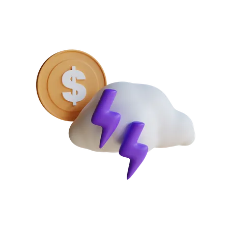 Money Thunder  3D Icon