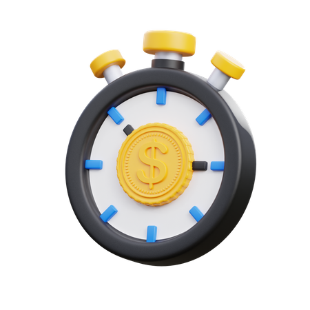 Money timer  3D Icon