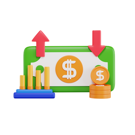 Money Trading  3D Icon