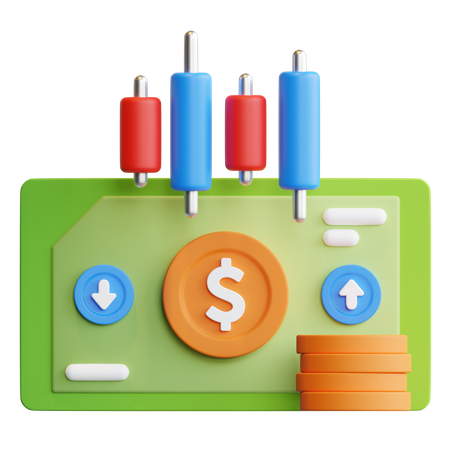 Money Trading  3D Icon