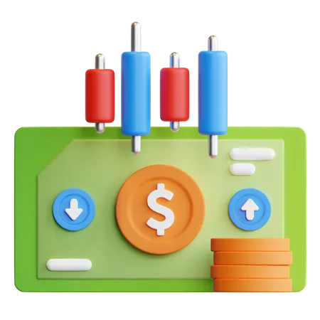 Money Trading  3D Icon