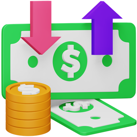 Money Trading  3D Icon