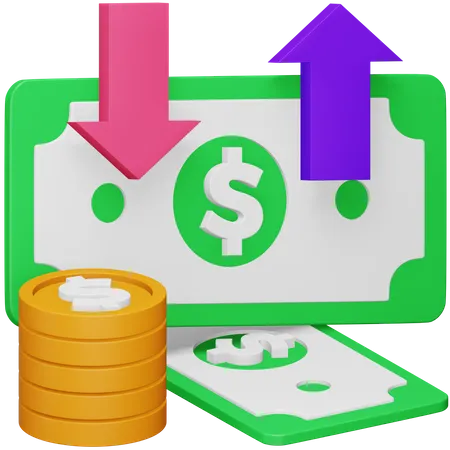 Money Trading  3D Icon