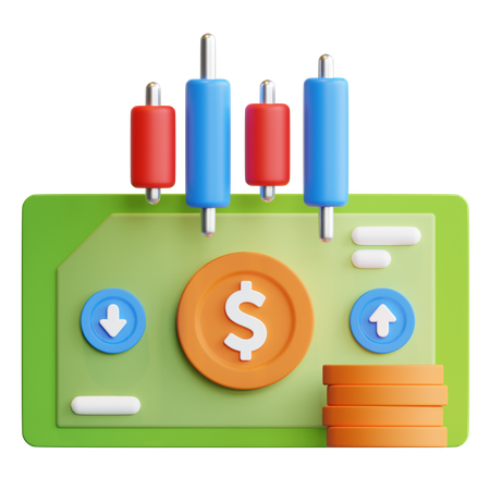 Money Trading  3D Icon