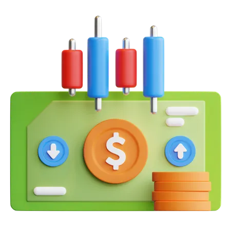 Money Trading  3D Icon