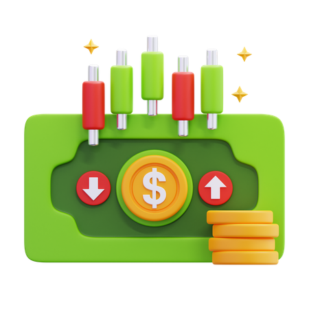 Money Trading  3D Icon