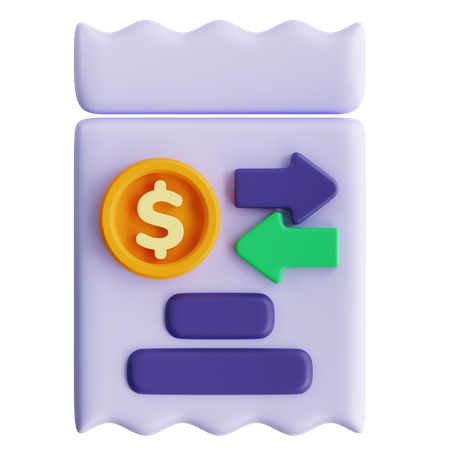 Money transaction  3D Icon