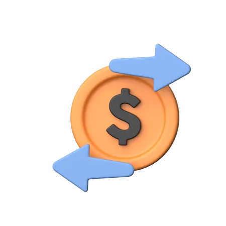 Money Transaction 3 D Icon Symbolizes Financial Exchanges And Transfers Featuring Dynamic Elements In A Three Dimensional Representation Of Money Transactions 3D Icon