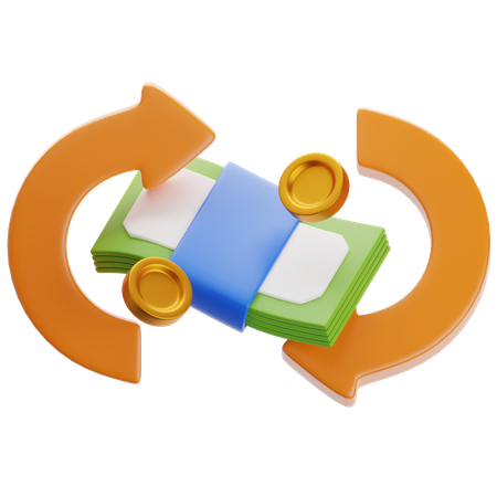 Money Transaction  3D Icon