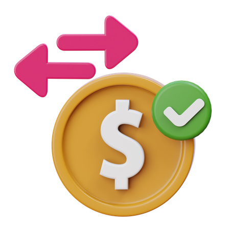 Money Transaction  3D Icon