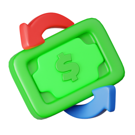 Money Transaction  3D Icon