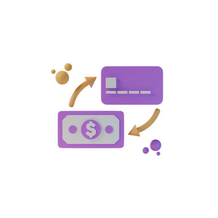 Money Transaction  3D Icon