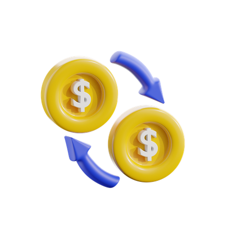 Money Transaction  3D Icon