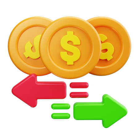 Money Transaction  3D Icon