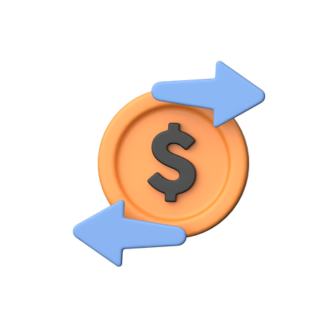 Money Transaction  3D Icon