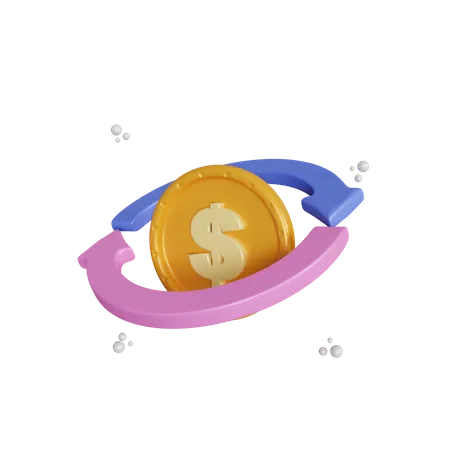 Money Transaction  3D Illustration