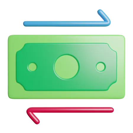 Money Transfer Payment 3D Icon
