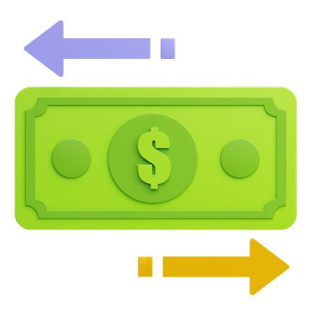 Money Transfer  3D Icon