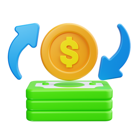 Money Transfer  3D Icon