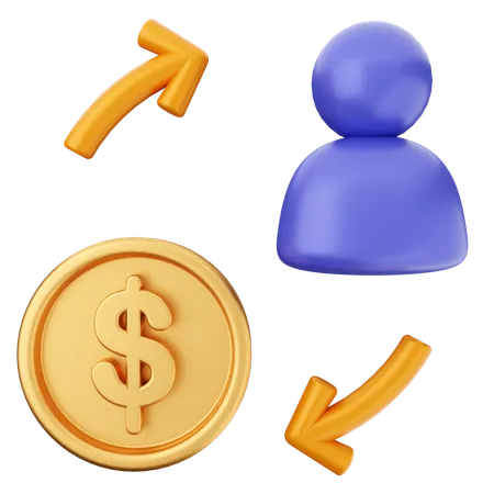 Money Transfer  3D Icon