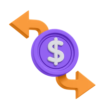 Money Transfer  3D Icon