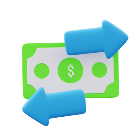 Money transfer  3D Icon