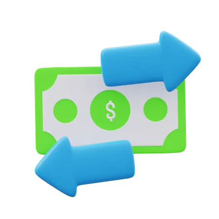 Money transfer  3D Icon