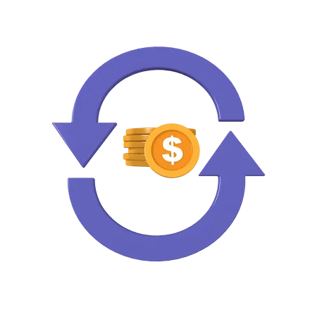 Money Transfer  3D Icon