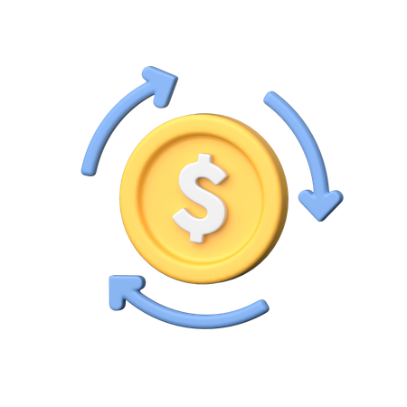 Money transfer  3D Icon