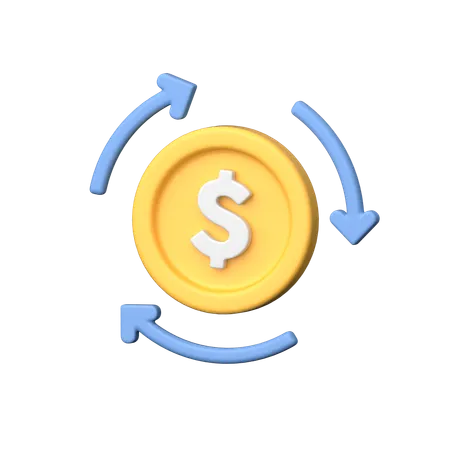 Money transfer  3D Icon