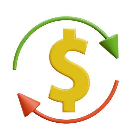 Money Transfer  3D Icon