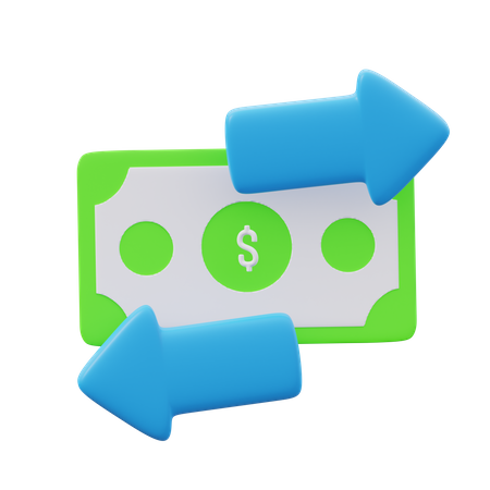 Money transfer  3D Icon