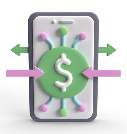 Money Transfer  3D Icon
