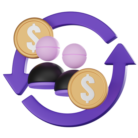 Money Transfer  3D Icon