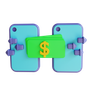 3d cash-transfer illustration