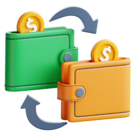 Money Transfer Arrow  3D Icon