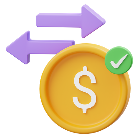 Money Trasaction  3D Icon