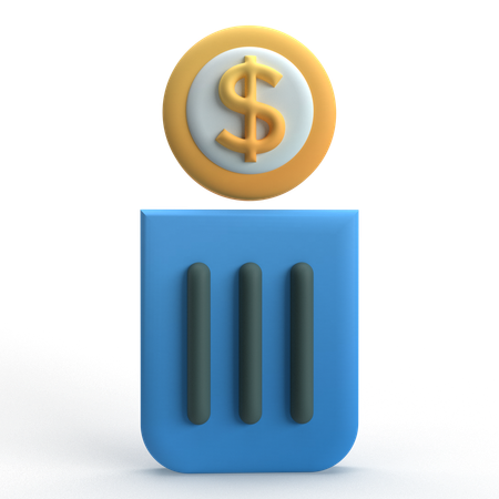 Money Trash  3D Icon