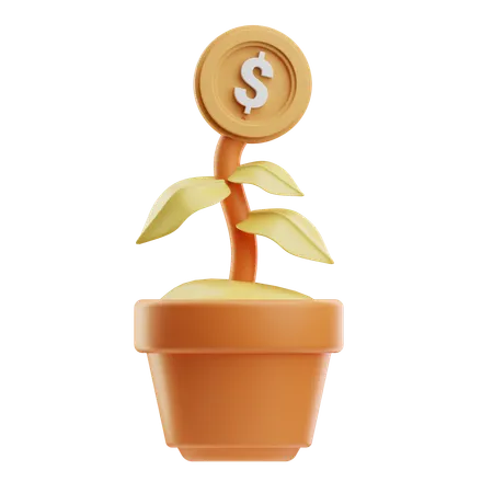 Money Tree  3D Icon