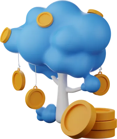 Money Tree  3D Illustration