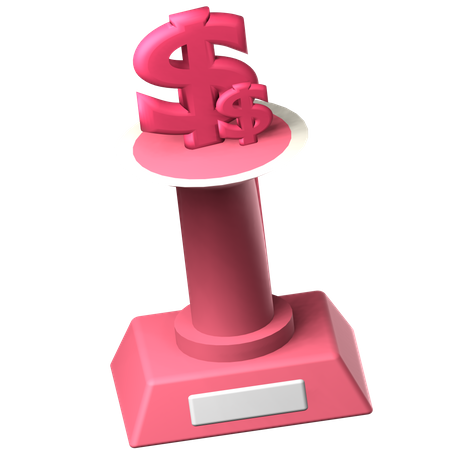 Money Trophy  3D Icon