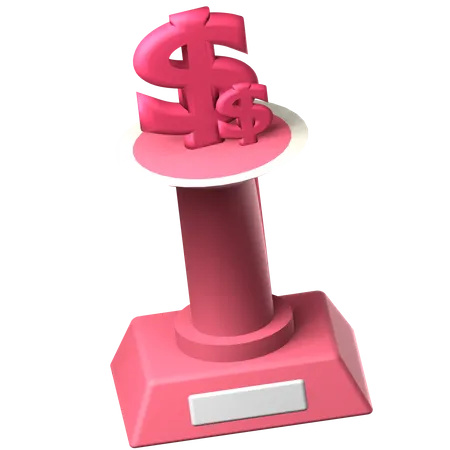 Money Trophy  3D Icon