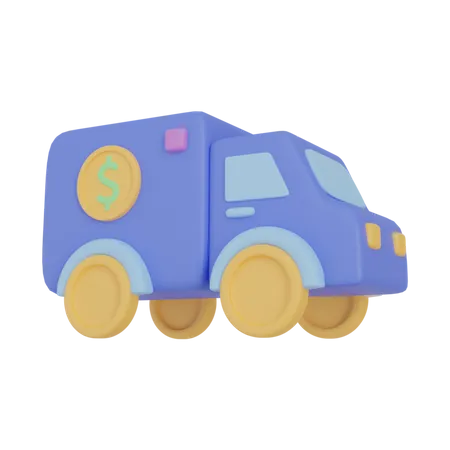 Money Truck  3D Illustration