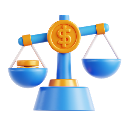 Money Unbalance  3D Icon