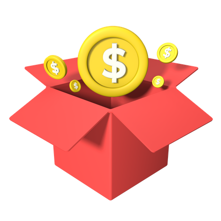 Money Unboxing 3D Icon